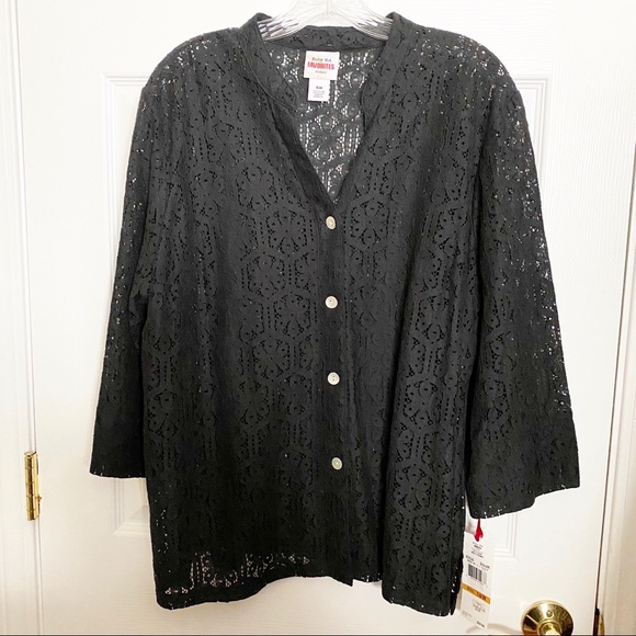 Ruby Rd. Tops - NWT Ruby Rd Favorites Lace Button Jacket Top